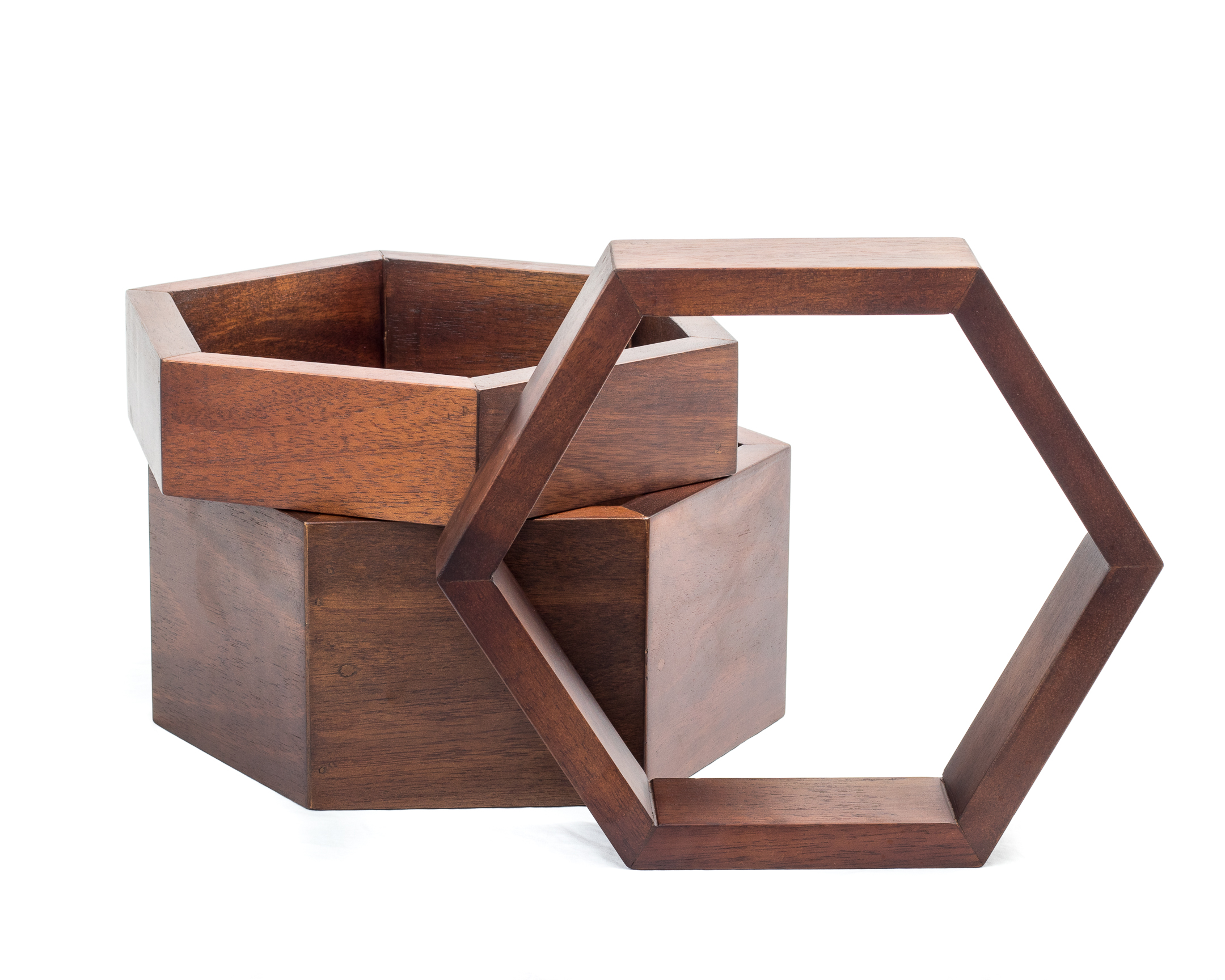 Juego de 3 Repisas Hexagonales
